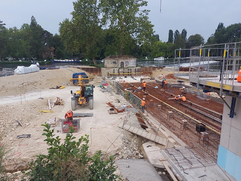 Travaux de restauration du barrage Auxerre
