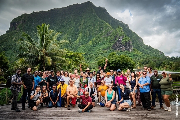 Photo de groupe à Tahiti